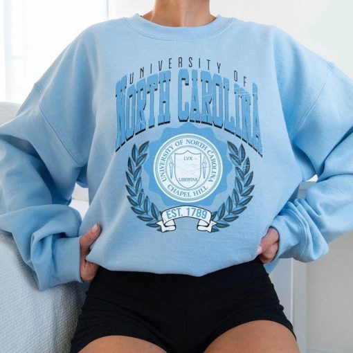 North Carolina University Shirt in a vintage style, North Carolina College Shirt, North Carolina University Shirt