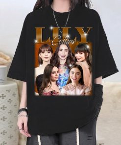 Lily Collins T-Shirt, Lily Collins Shirt, Lily Collins Tees, Lily Collins Homage, Famous T-Shirt, Super Star Shirt