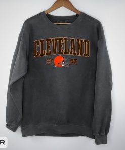 Cleveland Football Vintage Style Comfort Colors Sweatshirt, Cleveland Fan Crewneck Shirt, Cleveland Sports Apparel