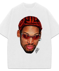 Dennis Rodman Zig Zag Red Hair Rodzilla Hollywood 90's Vintage Design T-Shirt