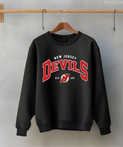 NEW JERSEY Devils Crewneck Sweatshirt, New Jersey Devils Shirt, New Jersey Devils Hoodie, Vintage 90s