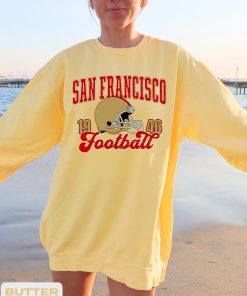 Vintage Style San Francisco Football Sweatshirt, San Francisco Football Comfort Colors Sweater, San Francisco Crewneck