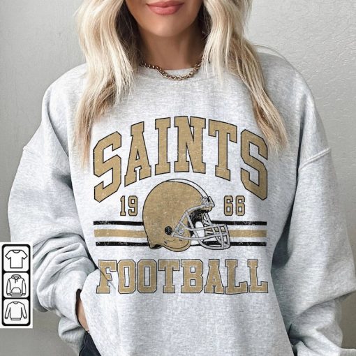 Saints Football Shirt, Shirt Retro Style 90s Vintage Unisex shirt, Graphic Tee Gift For Football Fan Sport