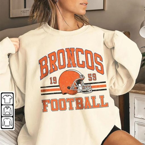 Broncos Football Shirt, Shirt Retro Style 90s Vintage Unisex shirt, Graphic Tee Gift For Football Fan Sport