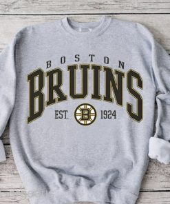 Vintage Boston Bruins Hockey Sweatshirt, Bruins Tee, College Sweater, Hockey Fan Shirt, Boston Hockey Shirt