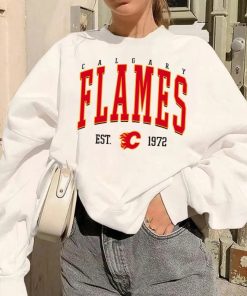 Calgary Hockey Crewneck, Vintage Style Calgary Hockey Sweatshirt, Calgary Flames Sweatshirt, Calgary College Sweatshirt