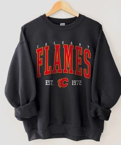 Calgary Hockey Crewneck, Vintage Style Calgary Hockey Sweatshirt, Calgary Flames Sweatshirt, Calgary College Sweatshirt