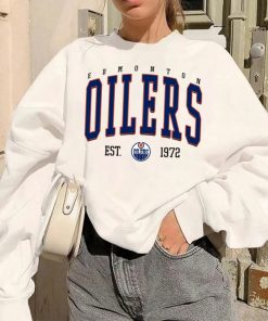 Edmonton Crewneck, Vintage Style Edmonton Sweatshirt, Edmonton Sweatshirt, College Sweatshirt, Hockey Fan Gifts