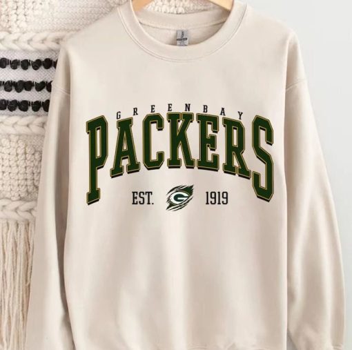 Green Bay Football Shirt, Vintage Style Green Bay Football Crewneck, Football Sweatshirt, Green Bay Sweatshirt