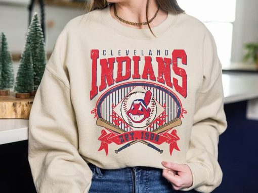 Cleveland Baseball Sweatshirt | Vintage Style Cleveland Baseball Crewneck Sweatshirt | Cleveland EST 1894 Sweatshirt