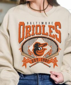 Baltimore Baseball Sweatshirt | Vintage Style Baltimore Baseball Crewneck Sweatshirt | Baltimore EST 1901 Sweatshirt