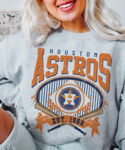 Houston Baseball Sweatshirt | Vintage Style Houston Baseball Crewneck Sweatshirt | Houston EST 1962 Sweatshirt