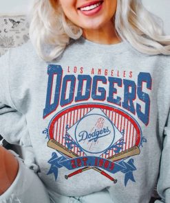 Los Angeles Baseball Sweatshirt | Vintage Style Los Angeles Baseball Crewneck Sweatshirt