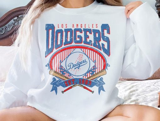 Los Angeles Baseball Sweatshirt | Vintage Style Los Angeles Baseball Crewneck Sweatshirt