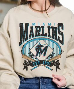 Miami Baseball Sweatshirt | Vintage Style Miami Baseball Crewneck Sweatshirt | Miami EST 1991 Sweatshirt | Game Day