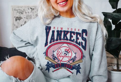 New York Baseball Sweatshirt | Vintage Style New York Baseball Crewneck Sweatshirt | New York EST 1962 Sweatshirt