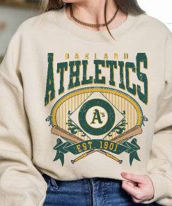 Oakland Baseball Sweatshirt | Vintage Style Oakland Baseball Crewneck Sweatshirt | Oakland EST 1901 Sweatshirt