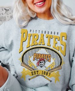 Pittsburgh Baseball Sweatshirt | Vintage Style Pittsburgh Baseball Crewneck Sweatshirt | Pittsburgh EST 1887 Sweatshirt