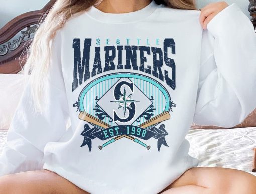 Seattle Baseball Sweatshirt | Vintage Style Seattle Baseball Crewneck Sweatshirt | Seattle EST 1977 Sweatshirt