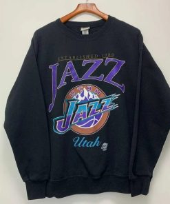 Vintage NBA Jazz Basketball Sweatshirt T-Shirt, Utah Basketball Sweatshirt, NBA All Star Tee, Basketball Tee