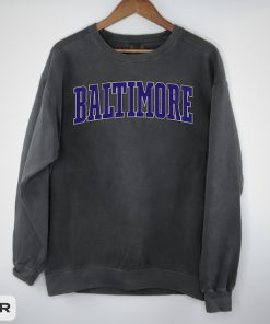 Baltimore Football Vintage Style Comfort Colors Sweatshirt,Retro Baltimore Crewneck,Oversized Football Sweatshirt