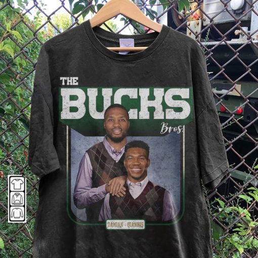 Damian Lillard Giannis Antetokounmpo Milwaukee Basketball Shirt, The Bucks Bros Funny Unisex Sweatshirt