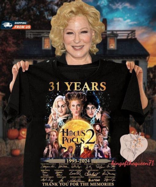 31 Years Hocus Pocus 2 1993 2024 Thank You For The Memories Shirt, Hocus Pocus 2 Movie Hoodie