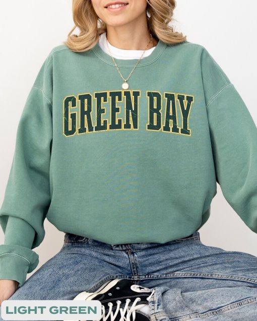 Green Bay Football Vintage Style Sweatshirt, Green Bay Football Sweater, Green Bay Crewneck