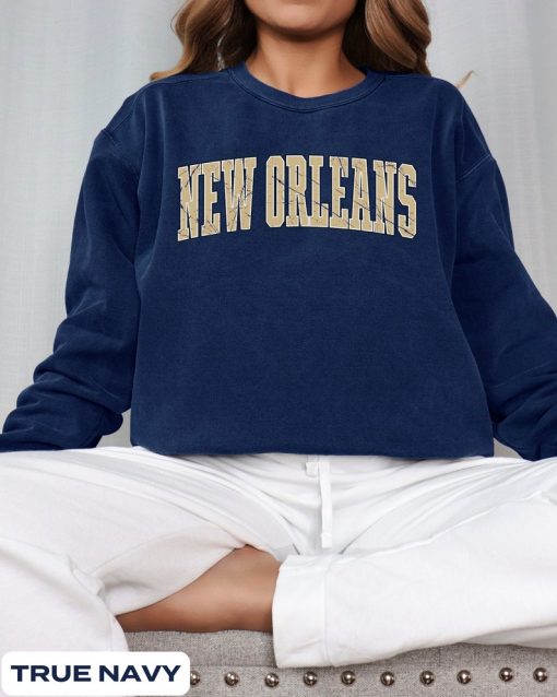 New Orleans Football Vintage Style Sweater, New Orleans Football Sweatshirt, New Orleans Crewneck