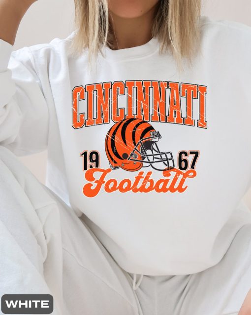 Cincinnati Football Vintage Style Sweatshirt, Cincinnati Football Sweater, Cincinnati Crewneck