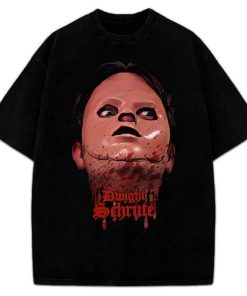 Dwight Schrute T-Shirt Schrute Farm Mask CPR Skit Portrait Custom Graphic The Office Tribute Tee