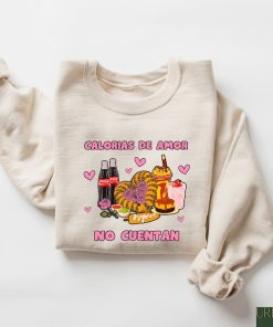 Calorias de amor No Cuentan Shirt, Mexican Valentine Sweatshirt, Valentines Day Gift, Coke and Foods Tshirt