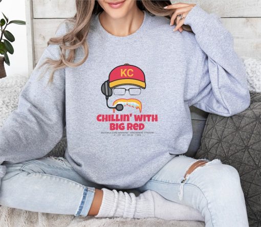 Chillin' with Big Red Shirt, Andy Reid Chiefs Frozen Mustache KC Football Crewneck Sweatshirt