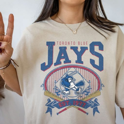 Vintage 90s Toronto baseball Unisex T-shirt, Toronto Baseball Crewneck Sweatshirt, Toronto EST 1977 Hoodie