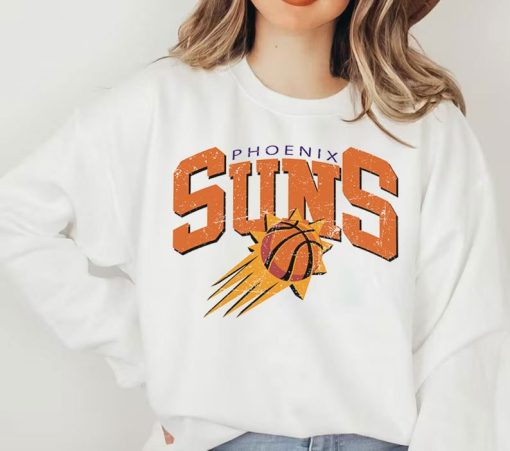 Retro Vintage Phoenix Basketball Crewneck T Shirt, 90s Phoenix Basketball Sweatshirt, Phoenix sun 90s Hoodie