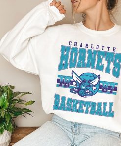 Charlotte Basketball Shirt, Vintage Charlotte Hornet Sweatshirt, Hornet Basketball Hoodie