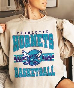 Charlotte Basketball Shirt, Vintage Charlotte Hornet Sweatshirt, Hornet Basketball Hoodie