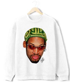 Dennis Rodman Zig Zag Green Hair Rodzilla Hollywood 90's Vintage Design Crewneck Sweatshirt