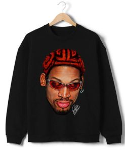 Dennis Rodman Zig Zag Red Hair Rodzilla Hollywood 90's Vintage Design Crewneck Sweatshirt