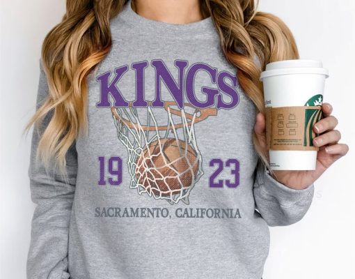 Sacramento Basketball Vintage Shirt, Kings 90s Basketball Graphic Tee Sweatshirt