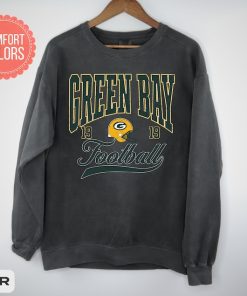 Green Bay Football Vintage Style Comfort Colors Sweatshirt,Retro Green Bay Varsity Crewneck Sweatshirt