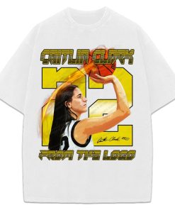 Caitlin Clark T-Shirt From The Logo Custom Fan Art Graphic Tee