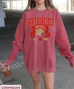 San Francisco Football Vintage Style Comfort Colors Sweatshirt, San Francisco Football Shirt