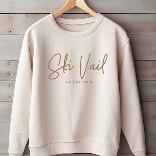 VAIL COLORADO Sweatshirt | PUFF Logo | Crewneck | Tourist | Ski Town Sweatshirt | Travel | Vail