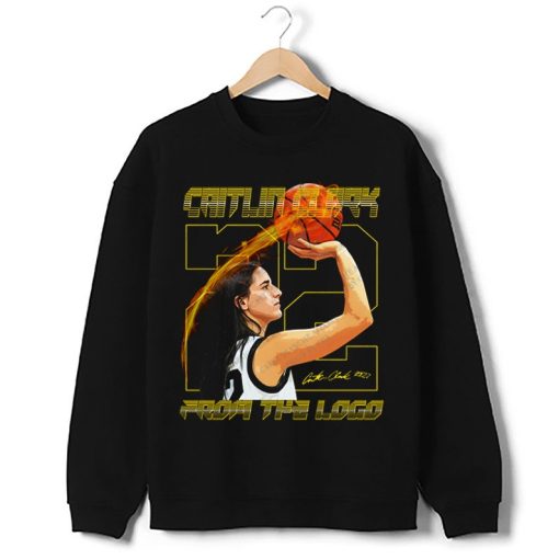 Caitlin Clark Sweatshirt From The Logo Custom Fan Art Graphic Crewneck Sweatshirt