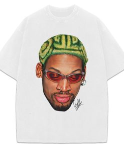 Dennis Rodman Zig Zag Green Hair Rodzilla Hollywood 90's Vintage Design Crewneck Sweatshirt