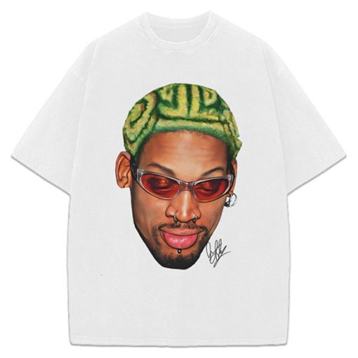 Dennis Rodman Zig Zag Green Hair Rodzilla Hollywood 90's Vintage Design Crewneck Sweatshirt