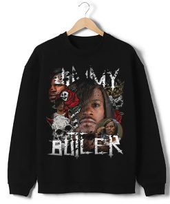 Jimmy Butler Emo Long Hair Himmy Funny Skull And Roses Custom Graphic T-Shirt