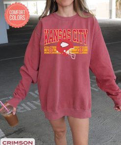 Kansas City Football Comfort Colors Vintage Style Sweatshirt, Kansas City Football Crewneck, Football Sweatshirt