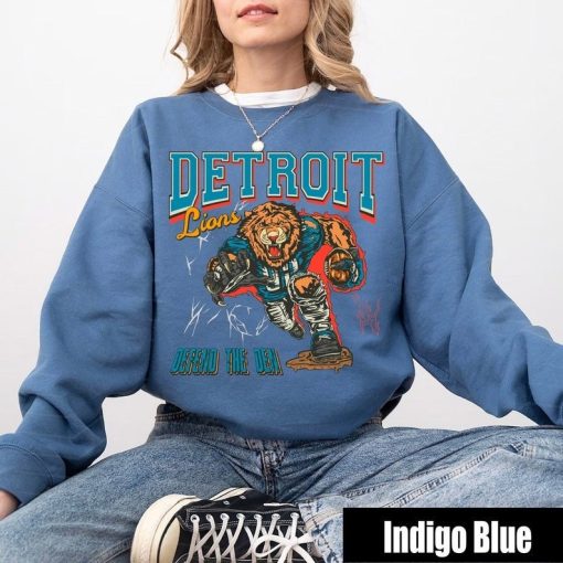 Detroit Football Sweatshirt/ Lions Football Crewneck/ Bootleg Detroit Football Shirt/ Detroit Sports Sweatshirt/ Detroit